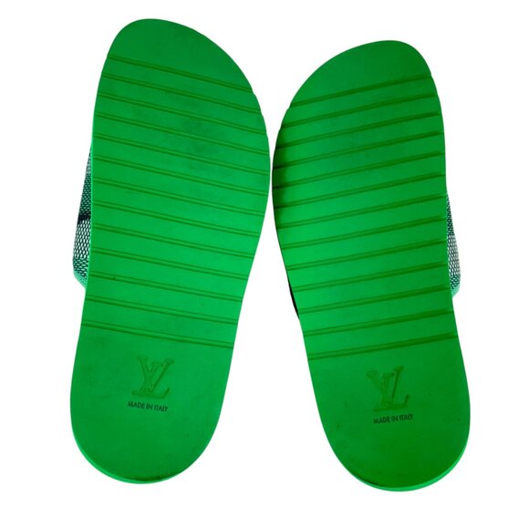 LOUIS VUITTON Miami Mule 1ACR2W Green Mens Sandals Marked as 10 - 11US - Picture 10 of 11